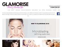 Tablet Screenshot of glamorisehairandbeauty.com